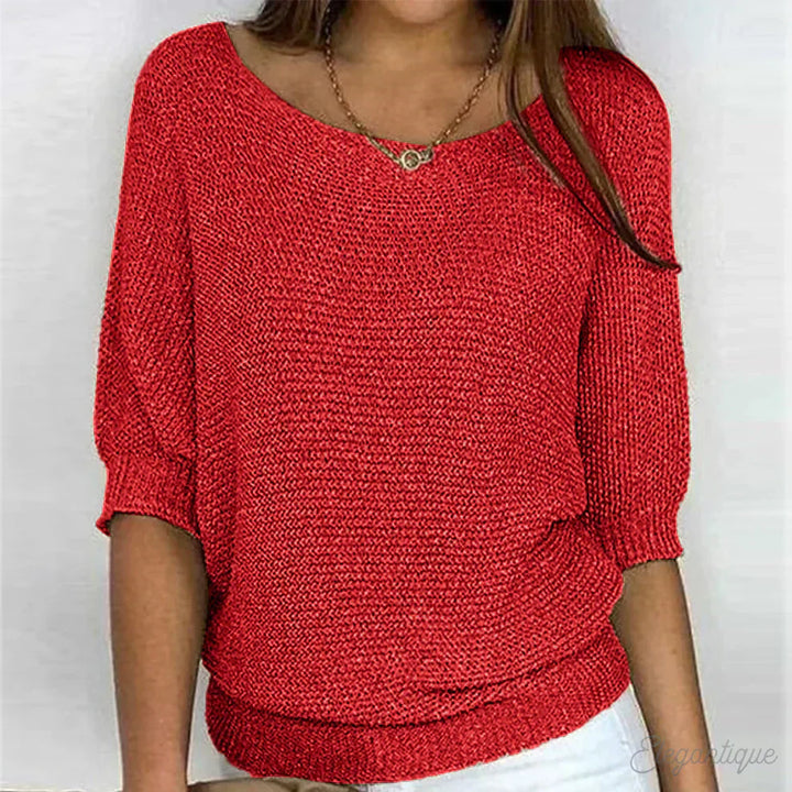 Women’s Relaxed Knit Pullover Top