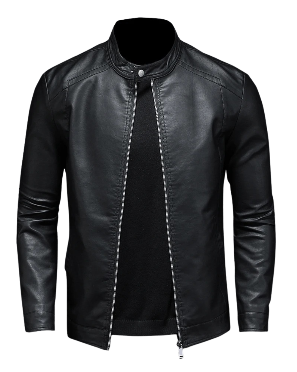Men’s Classic Zip Front Biker Jacket