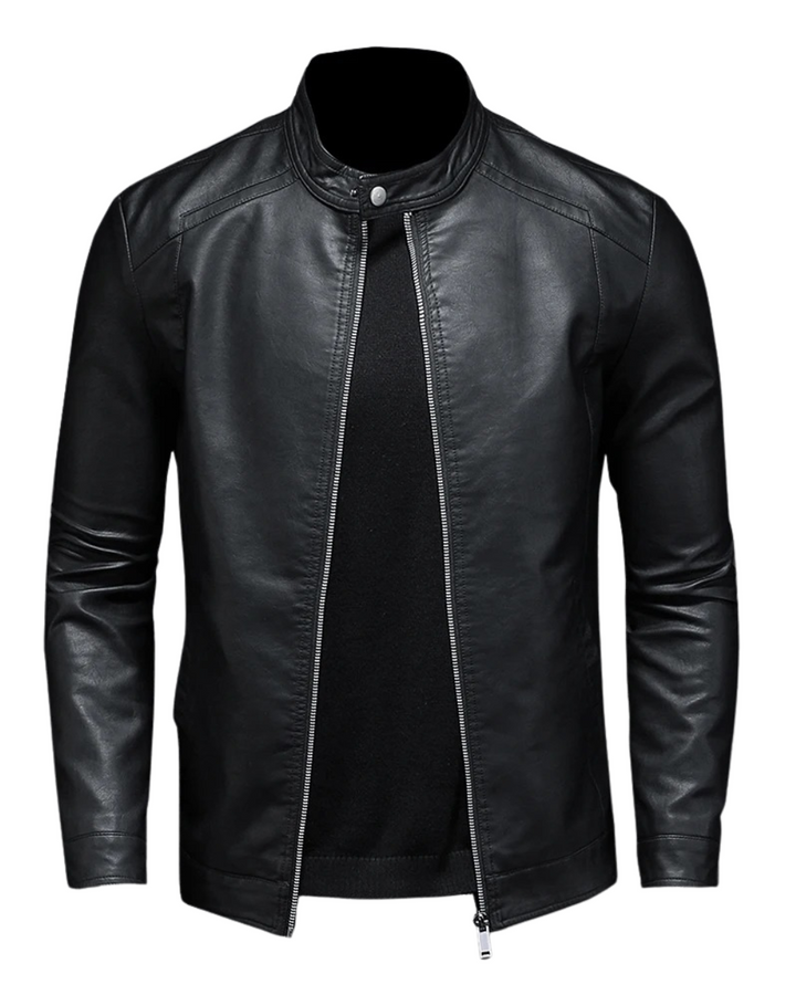 Men’s Classic Zip Front Biker Jacket