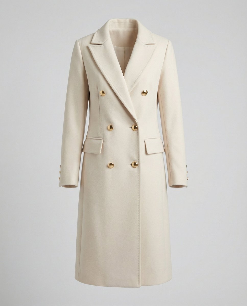 Women’s Double-Breasted Longline Overcoat