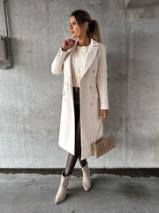Women’s Double-Breasted Longline Overcoat