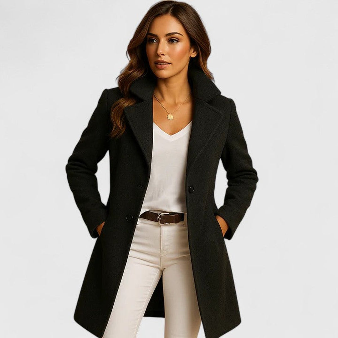 Women’s Tailored Notch Lapel Long Coat