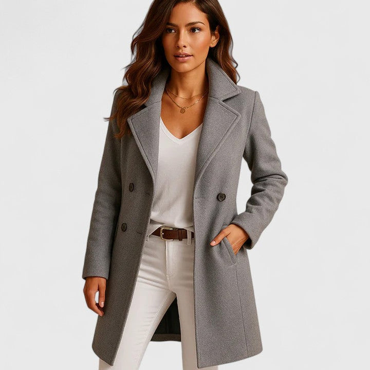 Women’s Tailored Notch Lapel Long Coat