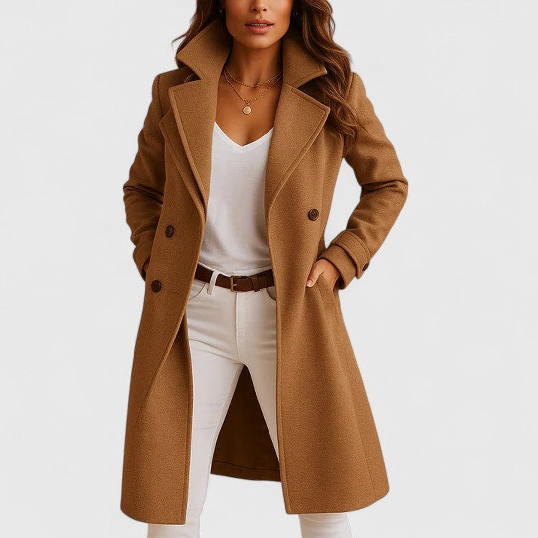 Women’s Tailored Notch Lapel Long Coat