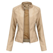 Women’s Stand-Collar Moto Jacket