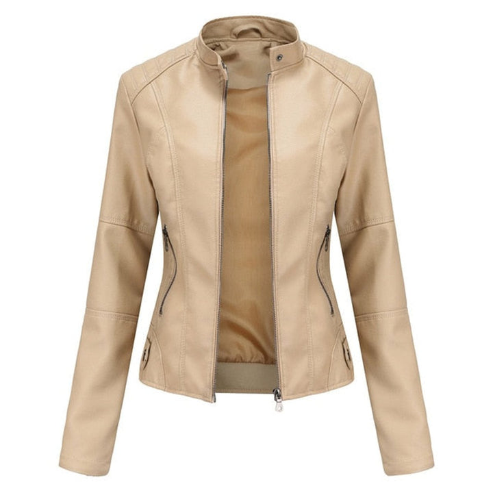 Women’s Stand-Collar Moto Jacket
