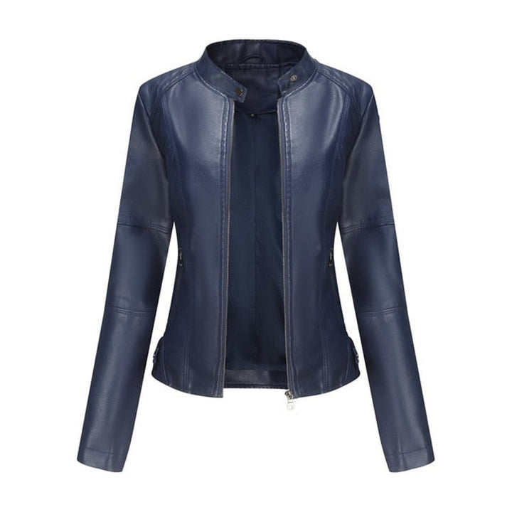 Women’s Stand-Collar Moto Jacket