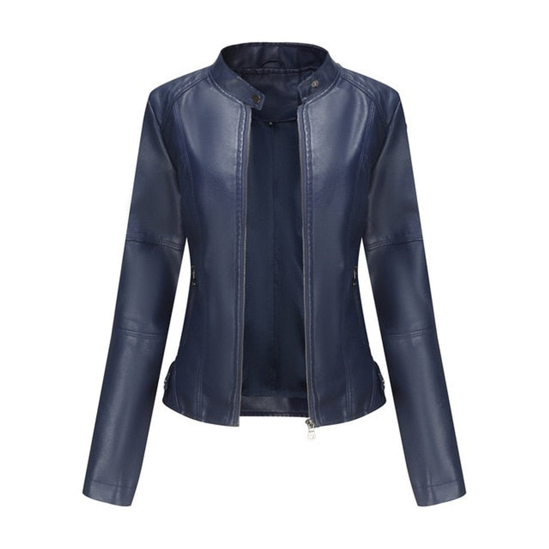 Women’s Stand-Collar Moto Jacket