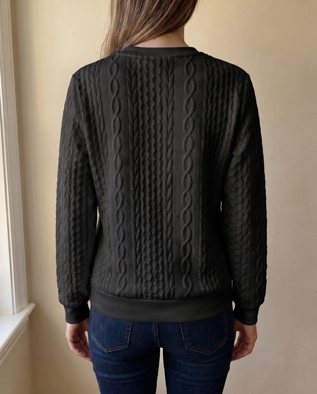 Women’s Textured Zip Up Sweatshirt