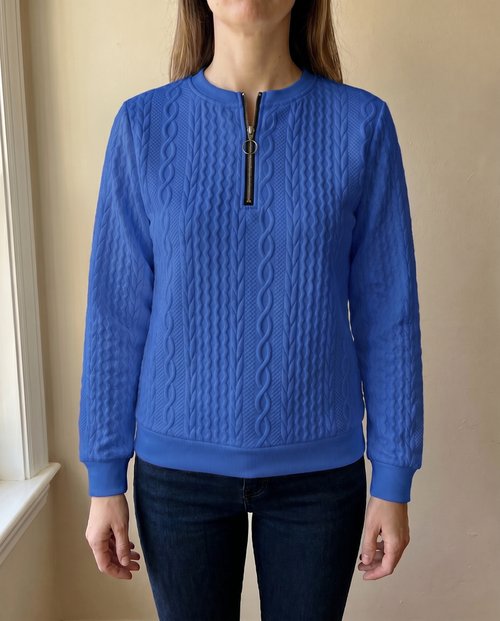 Women’s Textured Zip Up Sweatshirt