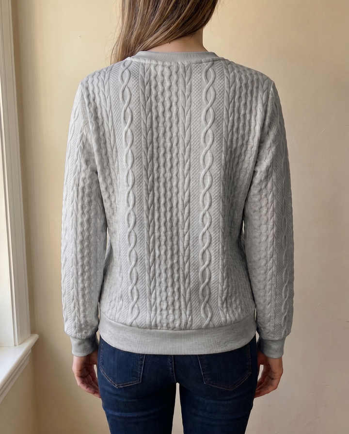 Women’s Textured Zip Up Sweatshirt