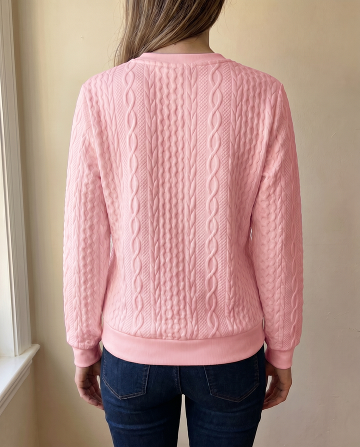 Women’s Textured Zip Up Sweatshirt