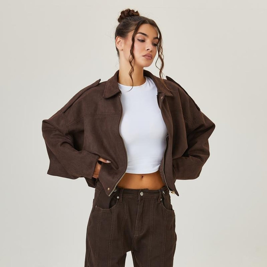 Women’s Relaxed Oversized Bomber Jacket