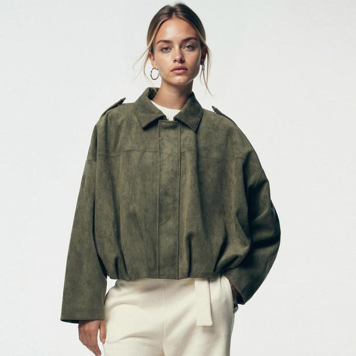 Women’s Relaxed Oversized Bomber Jacket