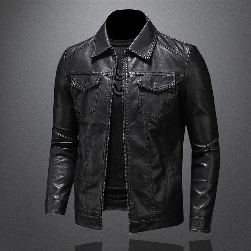Men’s Classic Moto Biker Jacket